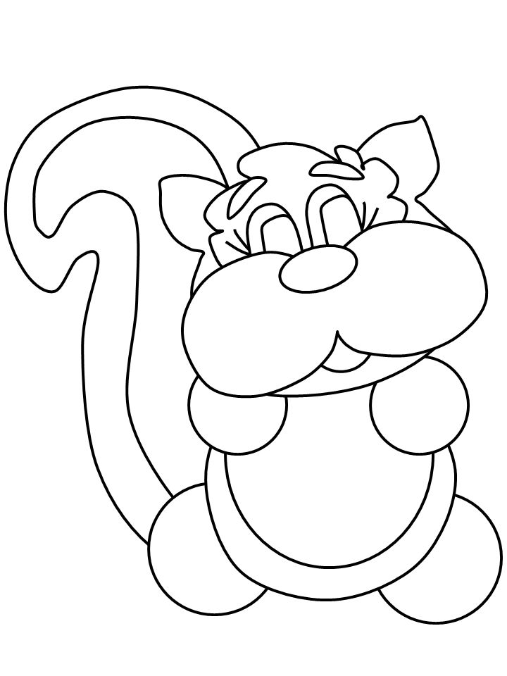 Coloring page: Skunk (Animals) #11196 - Free Printable Coloring Pages