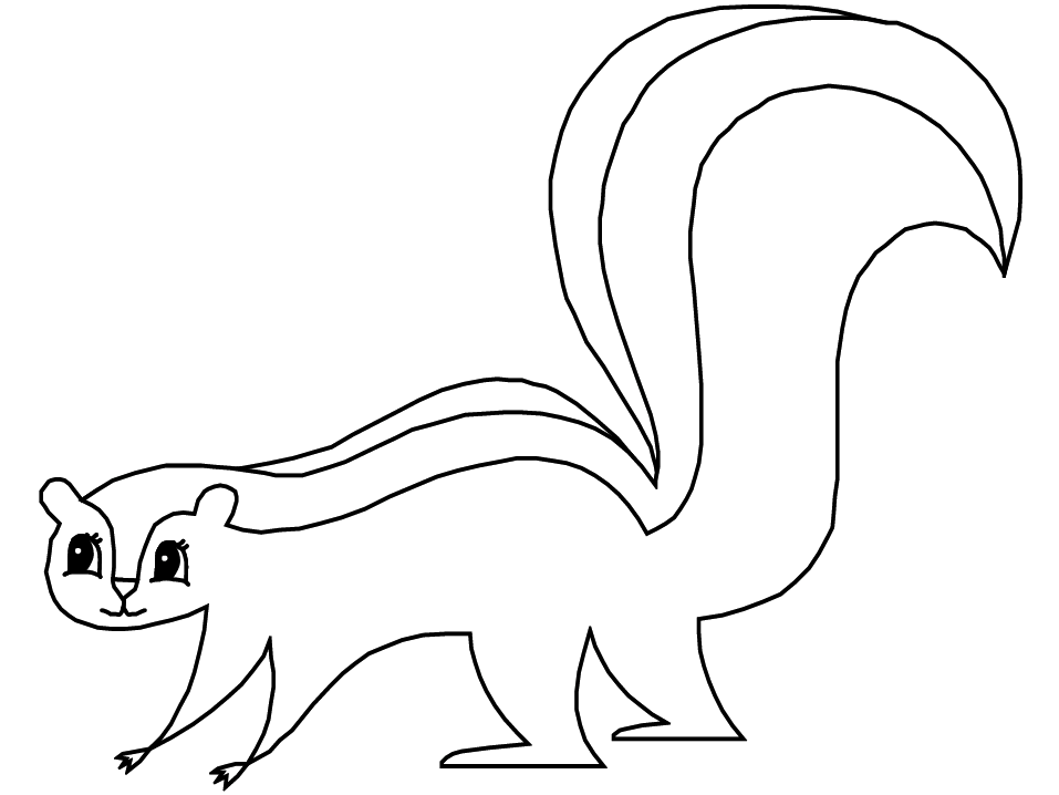 Coloring page: Skunk (Animals) #11199 - Free Printable Coloring Pages