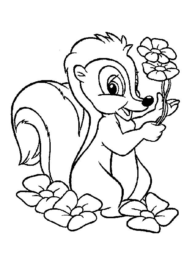 Coloring page: Skunk (Animals) #11236 - Free Printable Coloring Pages