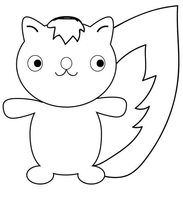 Free printable Skunk coloring page #205290 from Animals collection
