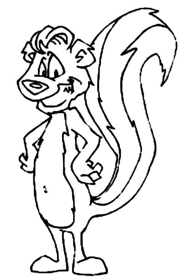 Free printable Skunk coloring page #205294 from Animals collection