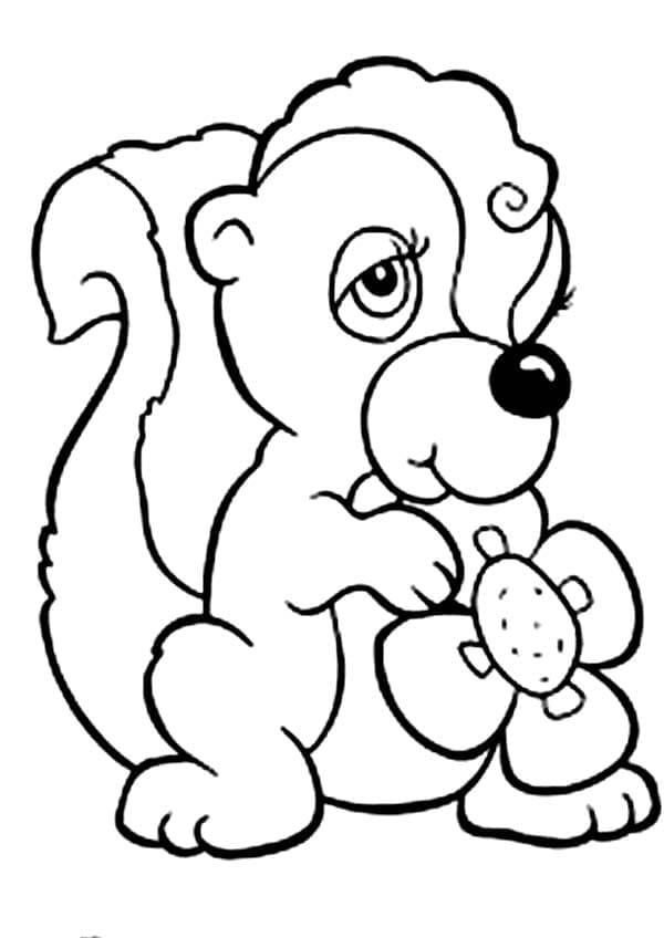 Free printable Skunk coloring page #205296 from Animals collection