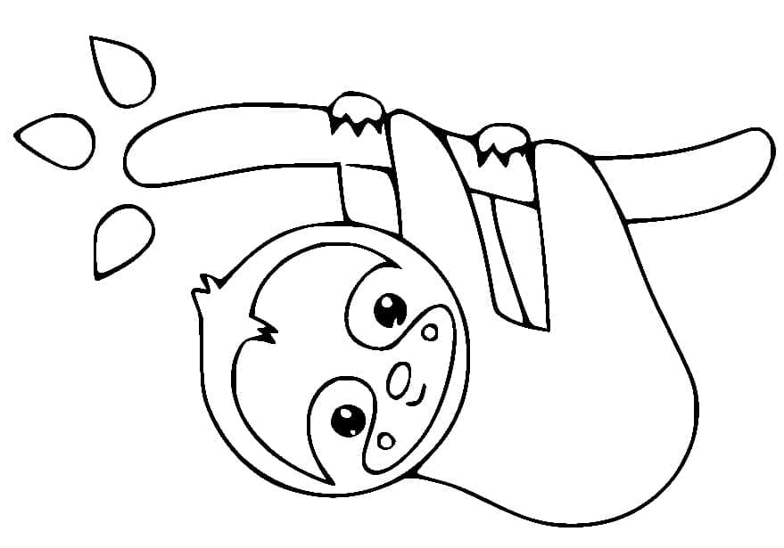 Free printable Sloth coloring page #210408 from Animals collection Free printable Sloth coloring page #210408 from Animals collection