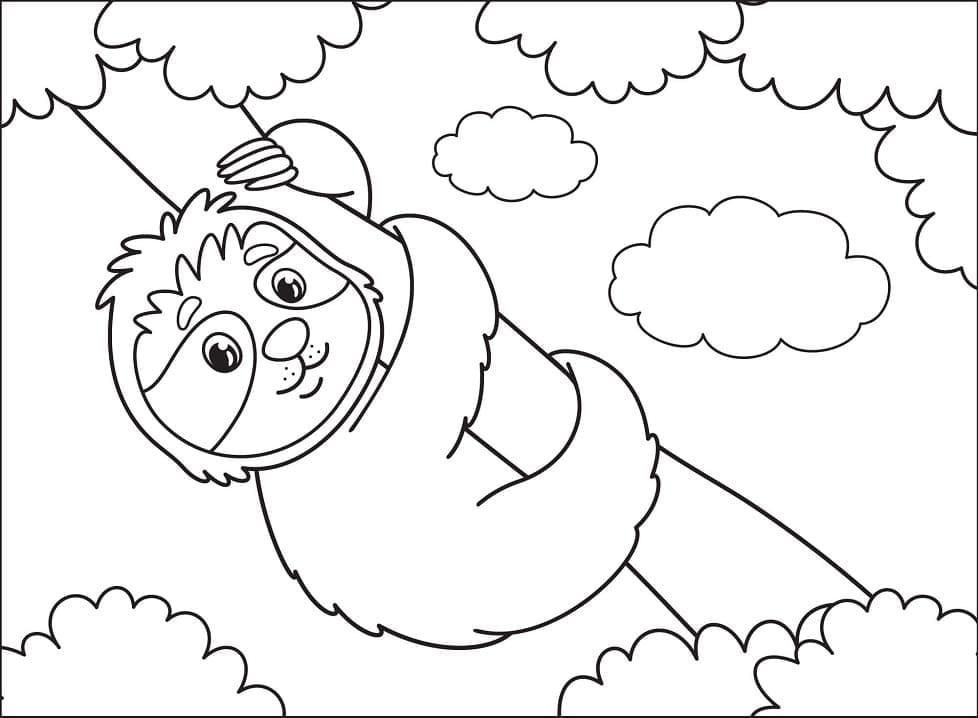 Free printable Sloth coloring page #210421 from Animals collection