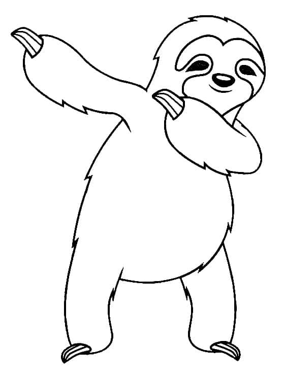 Free printable Sloth coloring page #210440 from Animals collection Free printable Sloth coloring page #210440 from Animals collection