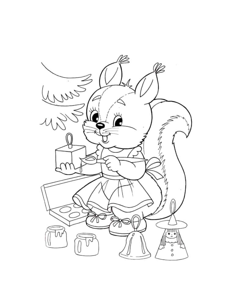 Free printable Squirrel coloring page #177469 from Animals collection