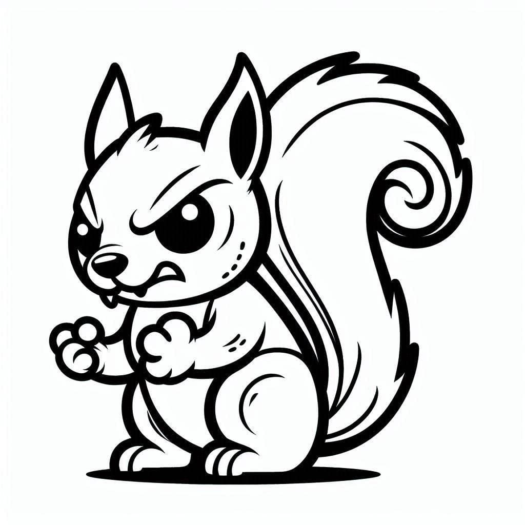 Free printable Squirrel coloring page #216958 from Animals collection