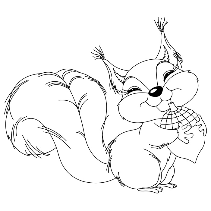 Coloring page: Squirrel (Animals) #6109 - Free Printable Coloring Pages