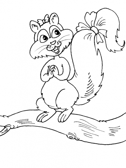 Coloring page: Squirrel (Animals) #6125 - Free Printable Coloring Pages