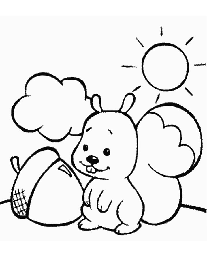 Coloring page: Squirrel (Animals) #6144 - Free Printable Coloring Pages