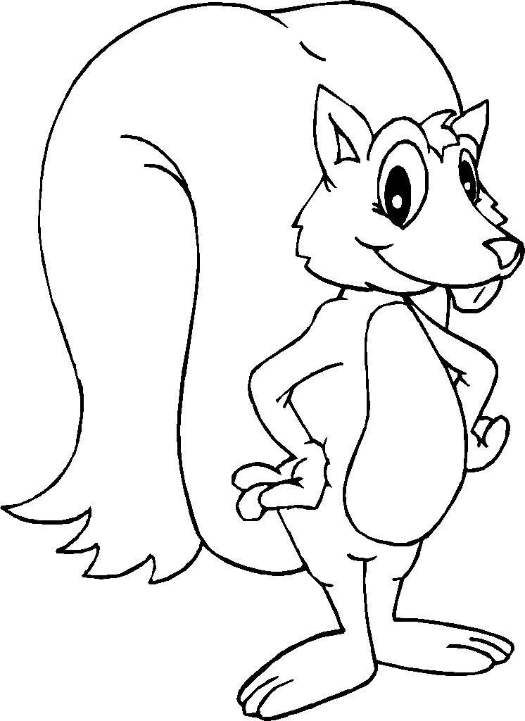Coloring page: Squirrel (Animals) #6147 - Free Printable Coloring Pages