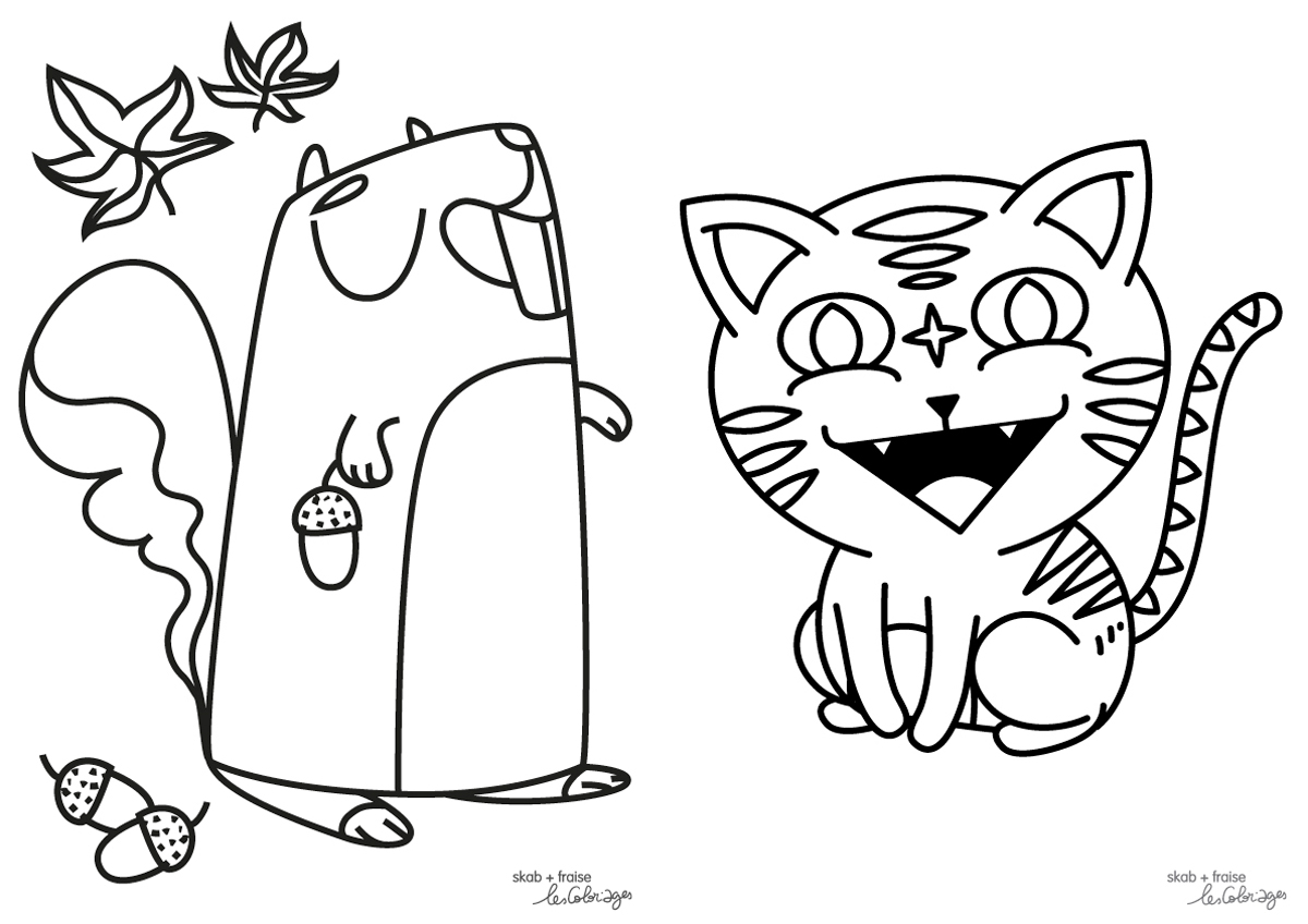 Coloring page: Squirrel (Animals) #6171 - Free Printable Coloring Pages
