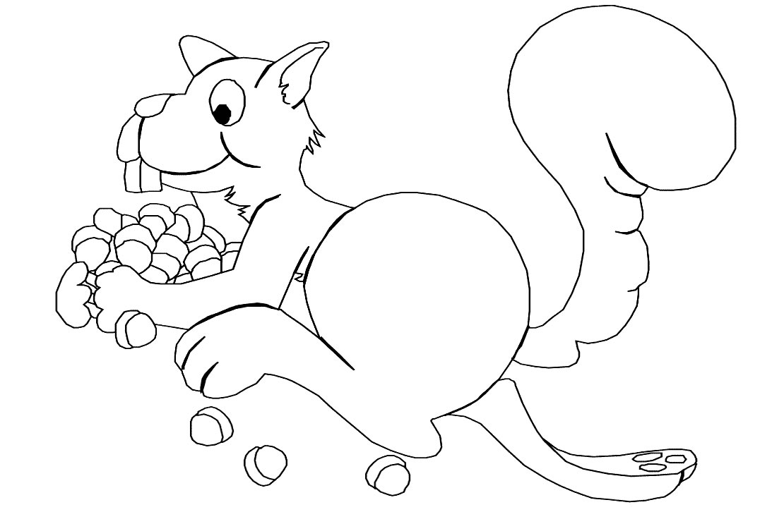 Coloring page: Squirrel (Animals) #6178 - Free Printable Coloring Pages