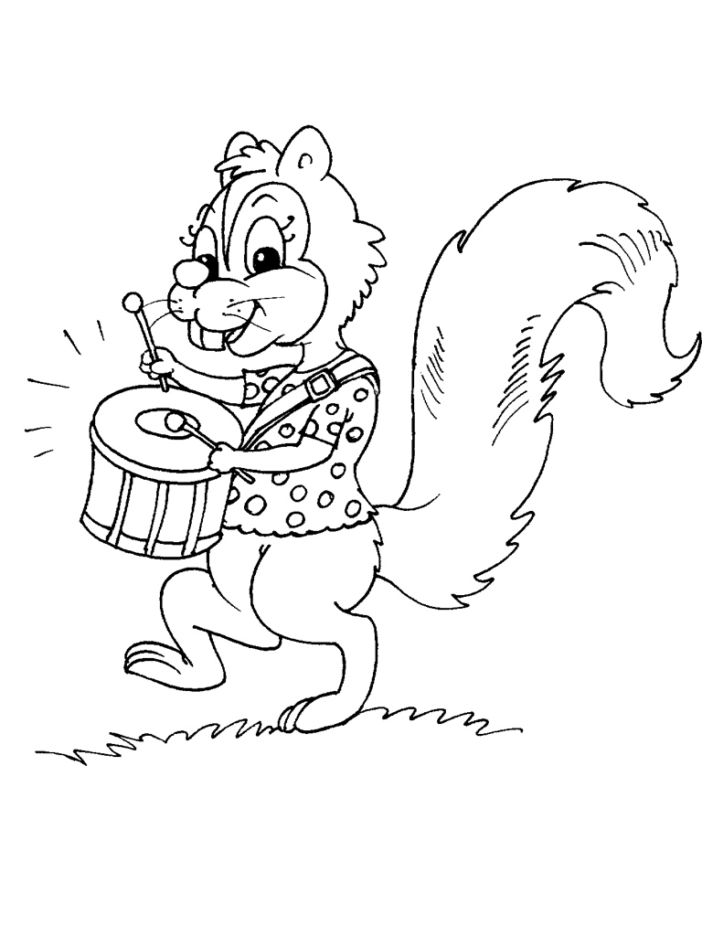 Coloring page: Squirrel (Animals) #6216 - Free Printable Coloring Pages