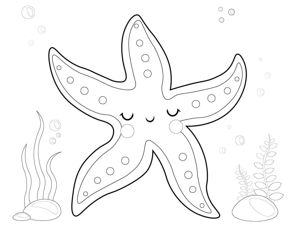 Free printable Starfish coloring page #187166 from Animals collection