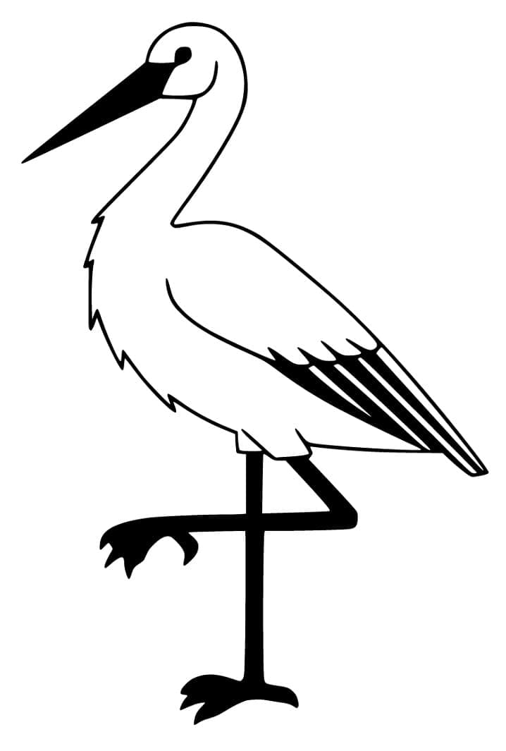 Free printable Stork coloring page #185257 from Animals collection Free printable Stork coloring page #185257 from Animals collection