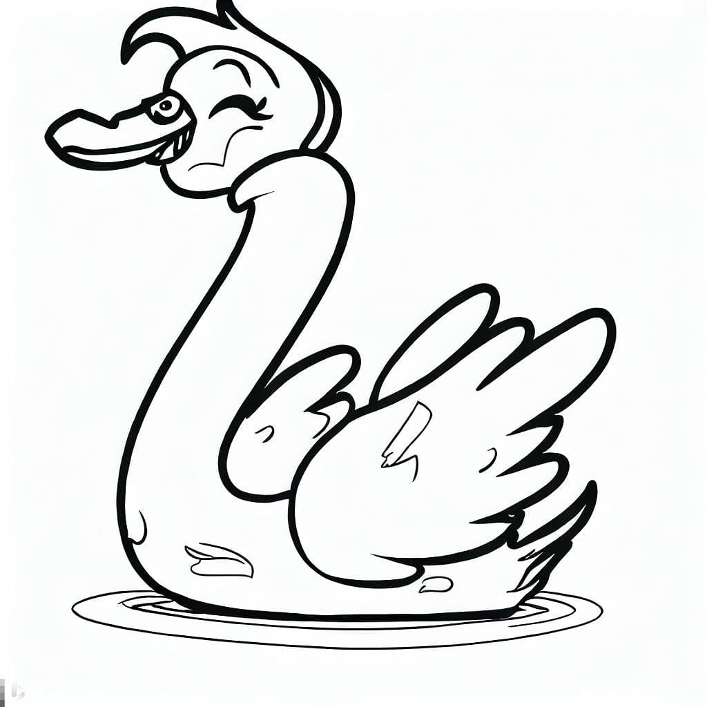 Free printable Swan coloring page #185189 from Animals collection