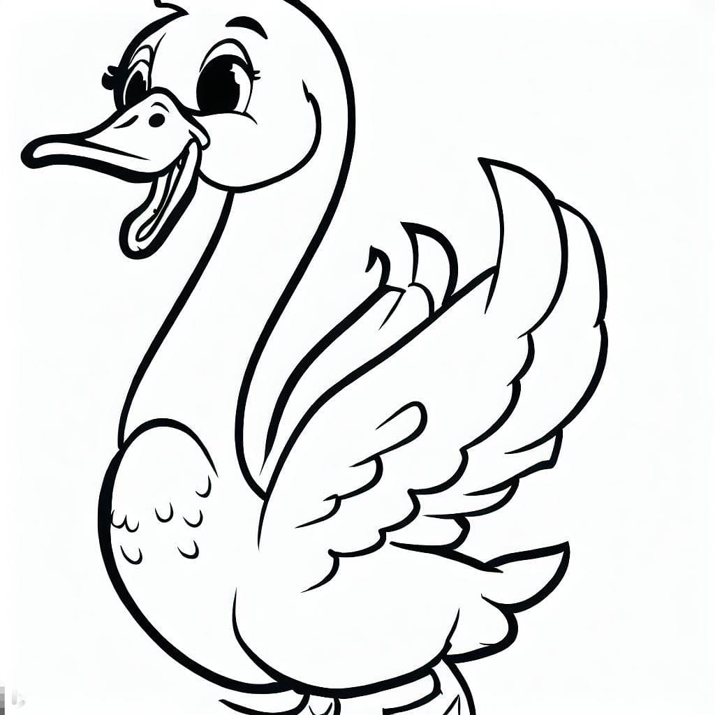 Free printable Swan coloring page #185190 from Animals collection