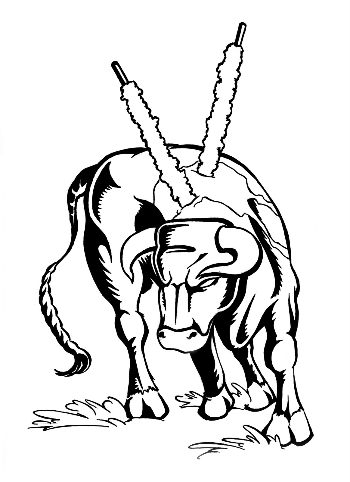 Coloring page: Taurus (Animals) #13836 - Free Printable Coloring Pages
