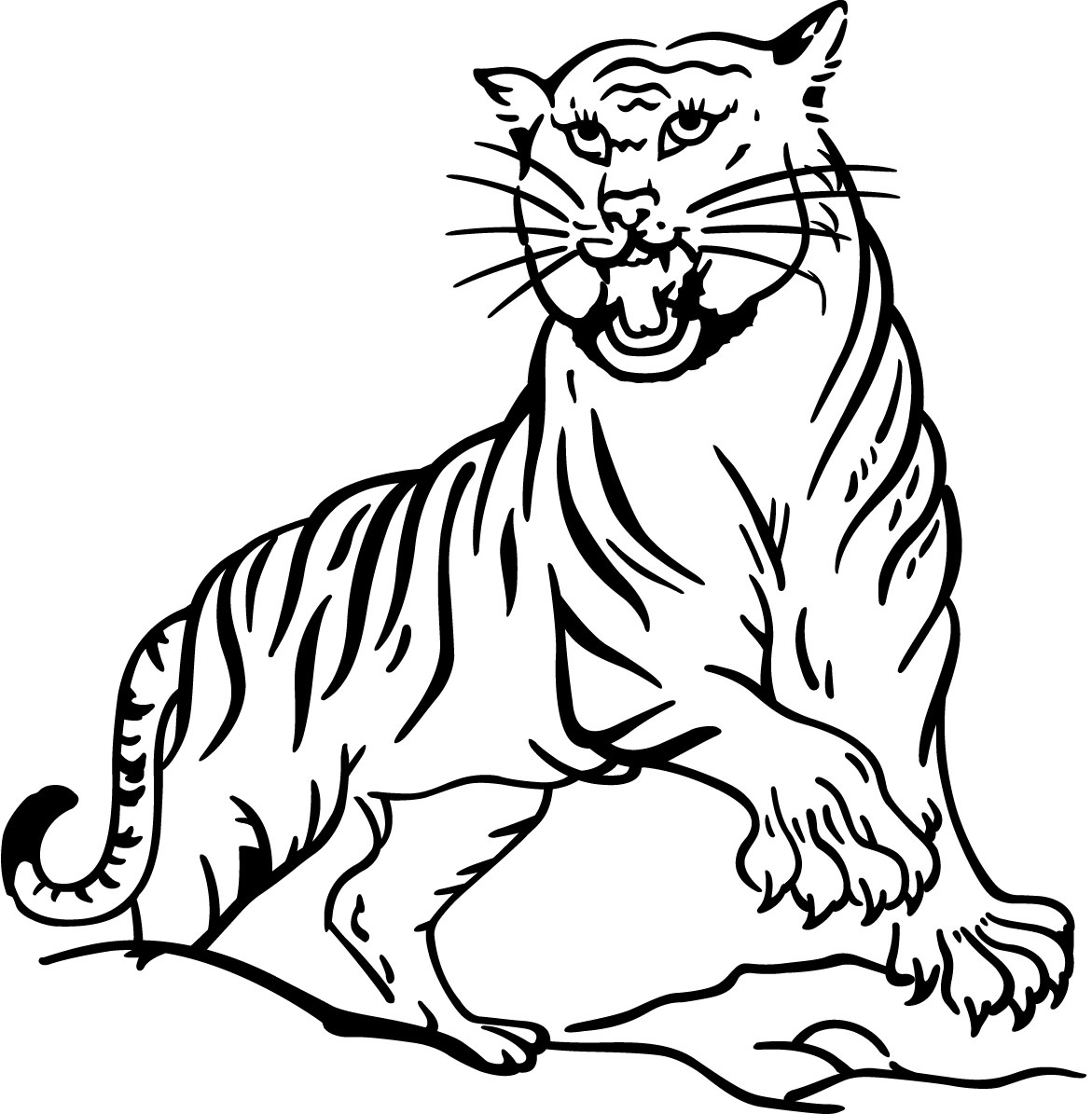 Coloring page: Tiger (Animals) #13596 - Free Printable Coloring Pages