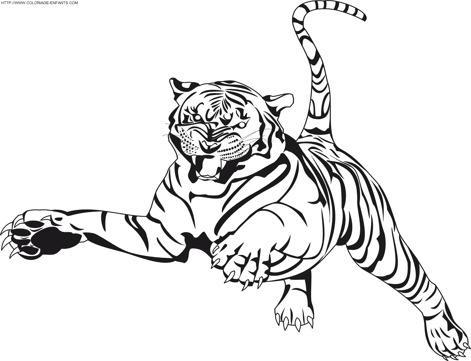 Coloring page: Tiger (Animals) #13608 - Free Printable Coloring Pages