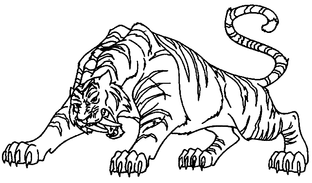 Coloring page: Tiger (Animals) #13688 - Free Printable Coloring Pages