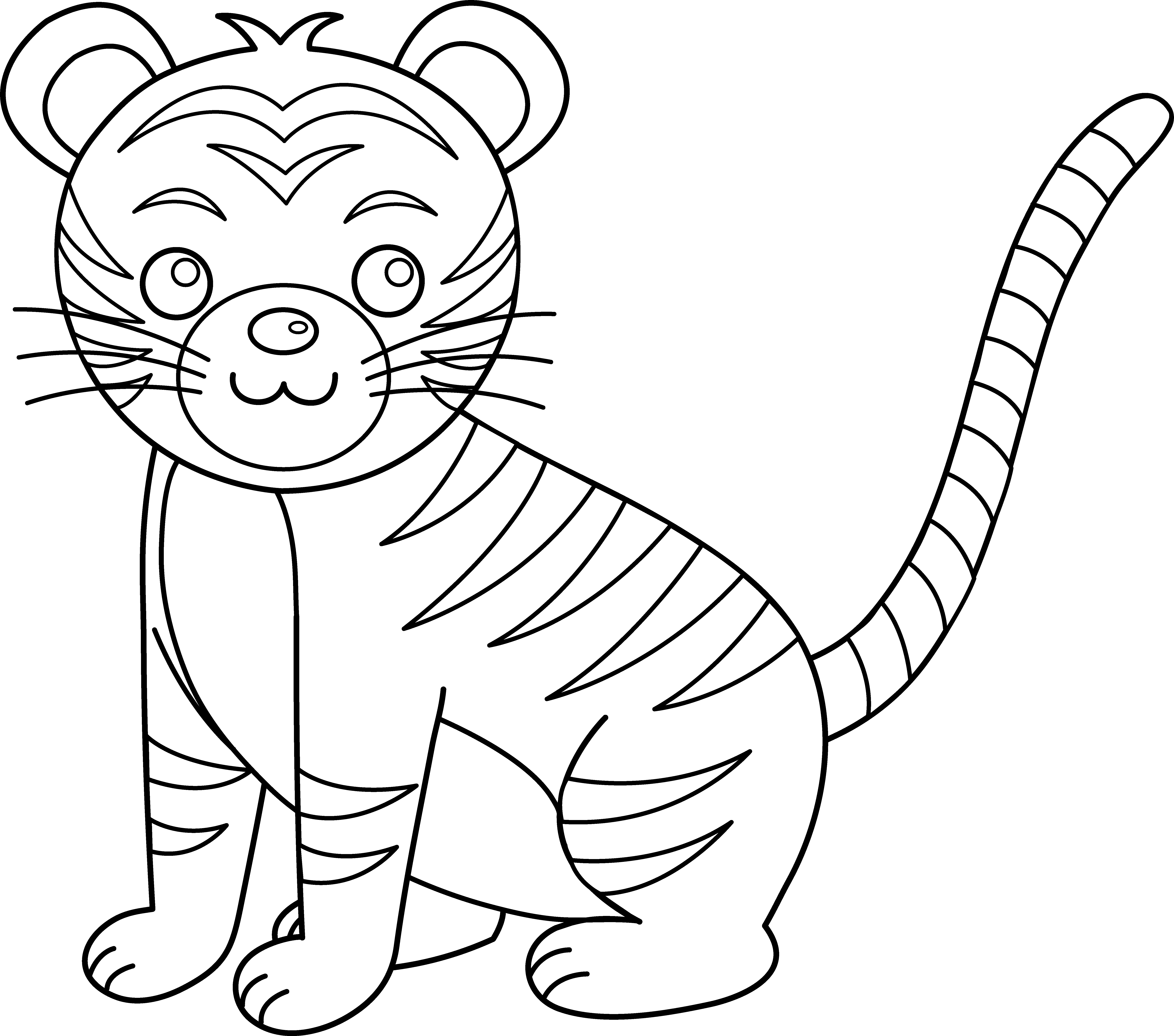 Coloring page: Tiger (Animals) #13698 - Free Printable Coloring Pages