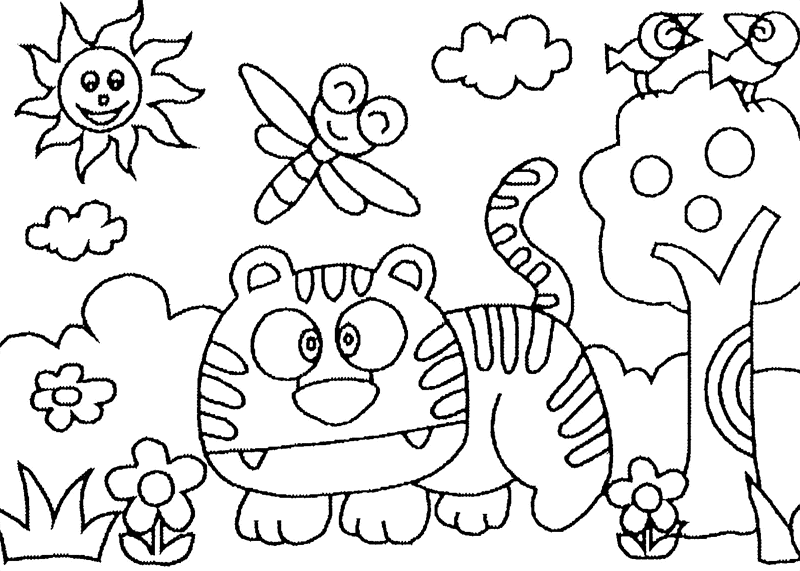 Coloring page: Tiger (Animals) #13745 - Free Printable Coloring Pages