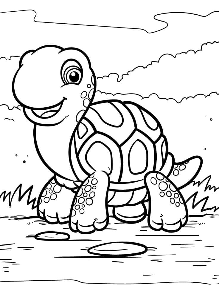 Free printable Tortoise coloring page #180116 from Animals collection
