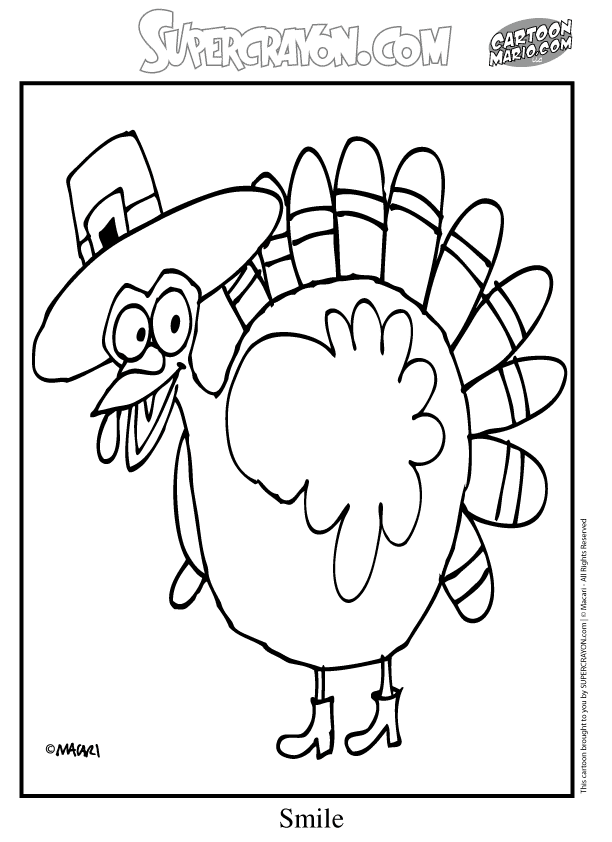 Coloring page: Turkey (Animals) #5337 - Free Printable Coloring Pages