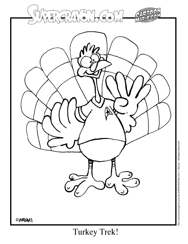 Coloring page: Turkey (Animals) #5342 - Free Printable Coloring Pages