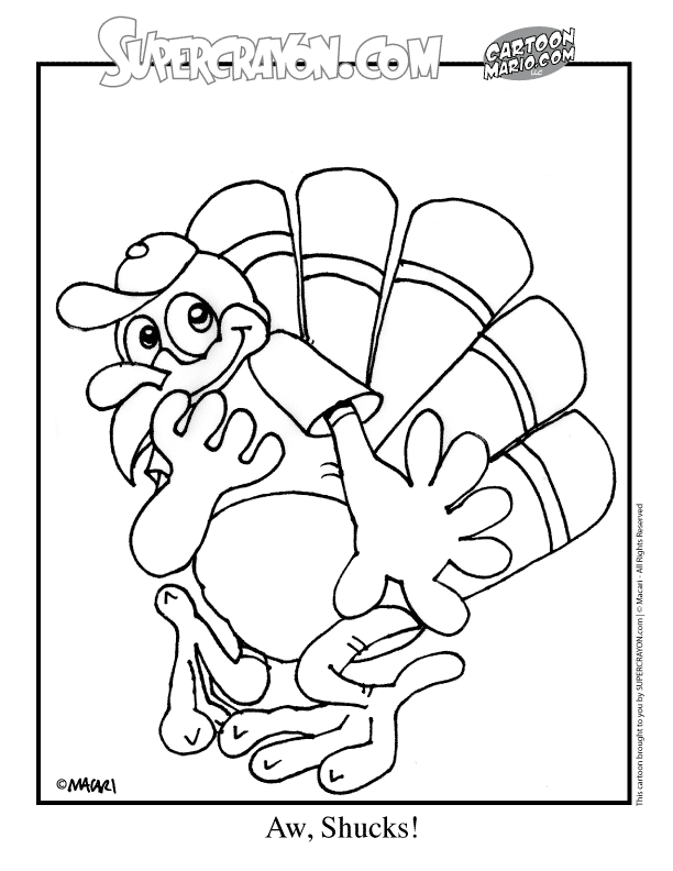 Coloring page: Turkey (Animals) #5346 - Free Printable Coloring Pages
