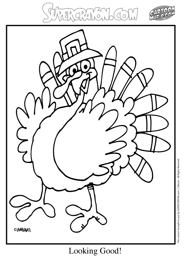 Coloring page: Turkey (Animals) #5349 - Free Printable Coloring Pages