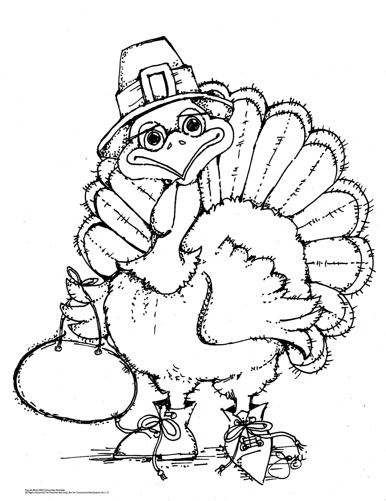 Coloring page: Turkey (Animals) #5357 - Free Printable Coloring Pages