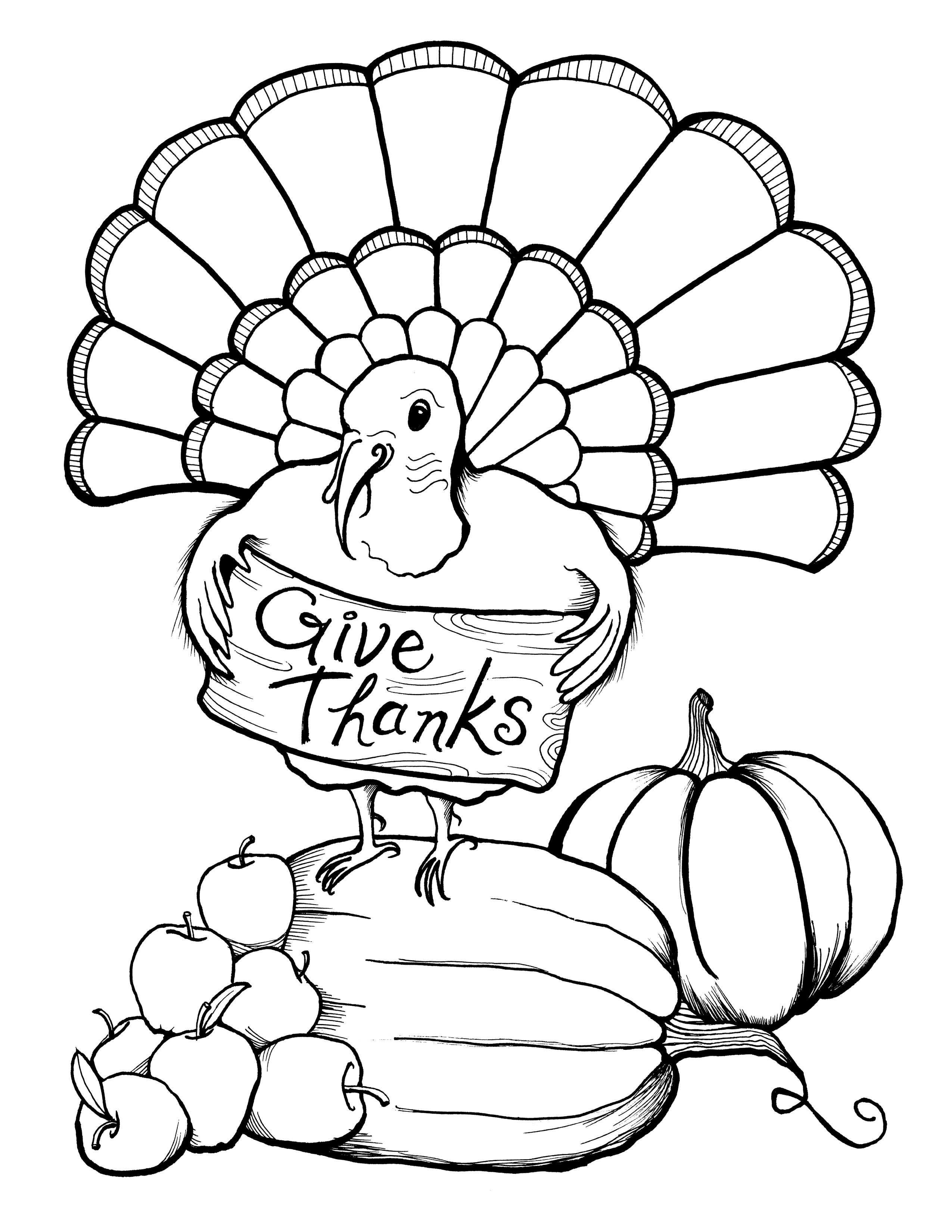 Coloring page: Turkey (Animals) #5405 - Free Printable Coloring Pages