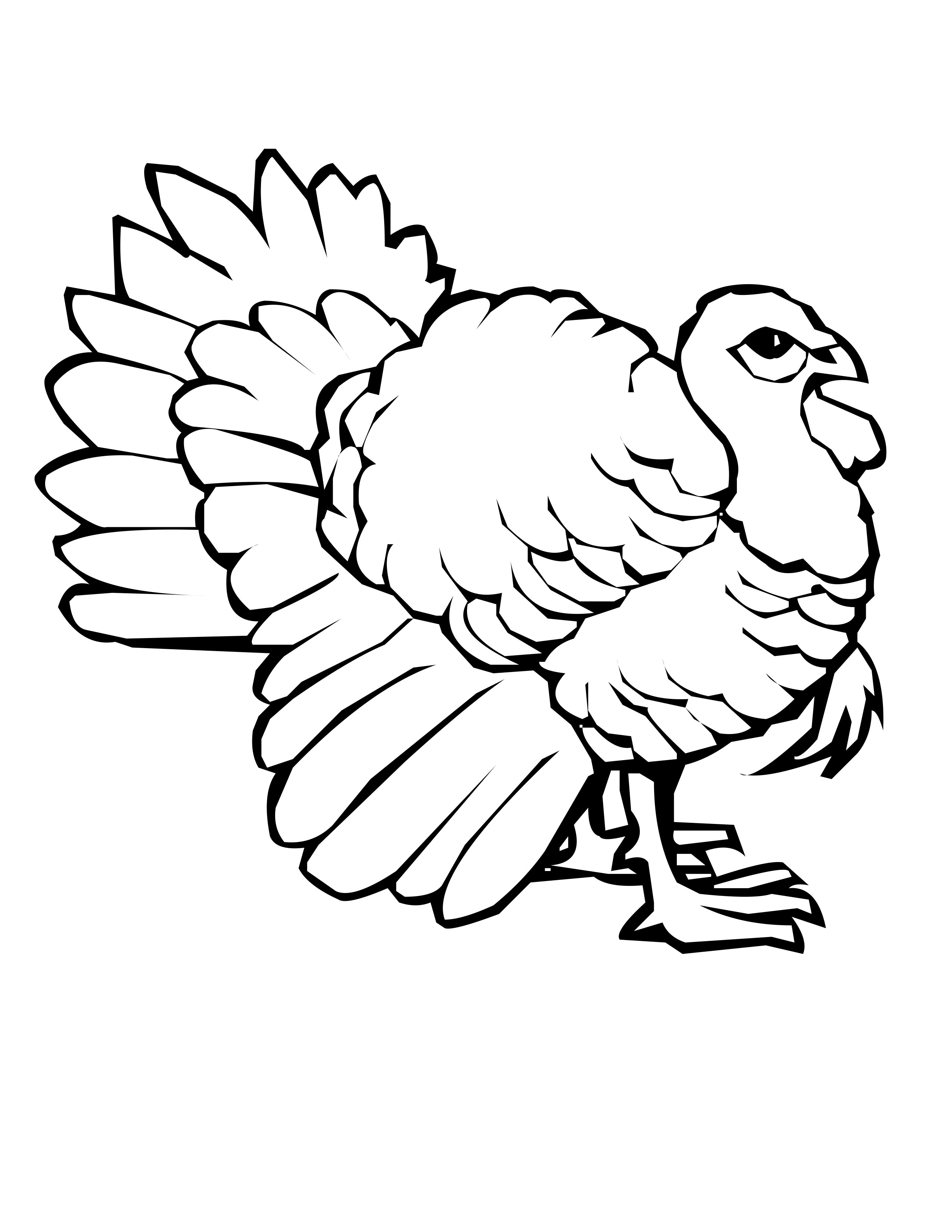 Coloring page: Turkey (Animals) #5433 - Free Printable Coloring Pages