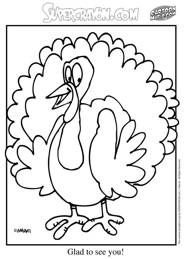 Coloring page: Turkey (Animals) #5441 - Free Printable Coloring Pages