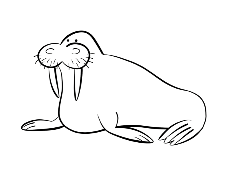 Coloring page: Walrus (Animals) #16480 - Free Printable Coloring Pages