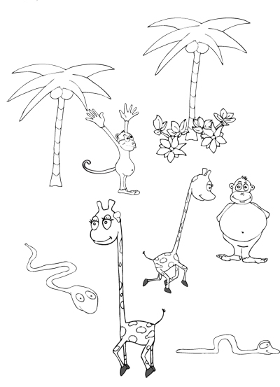 Coloring page: Wild / Jungle Animals (Animals) #21200 - Free Printable Coloring Pages