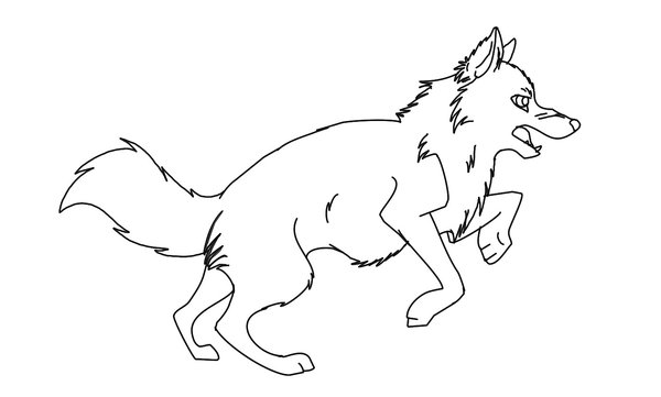 drawing wolf 10472 animals printable coloring pages