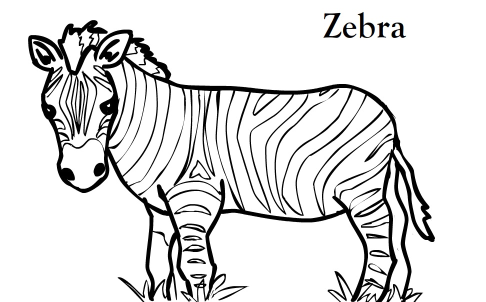 Coloring page: Zebra (Animals) #12938 - Free Printable Coloring Pages