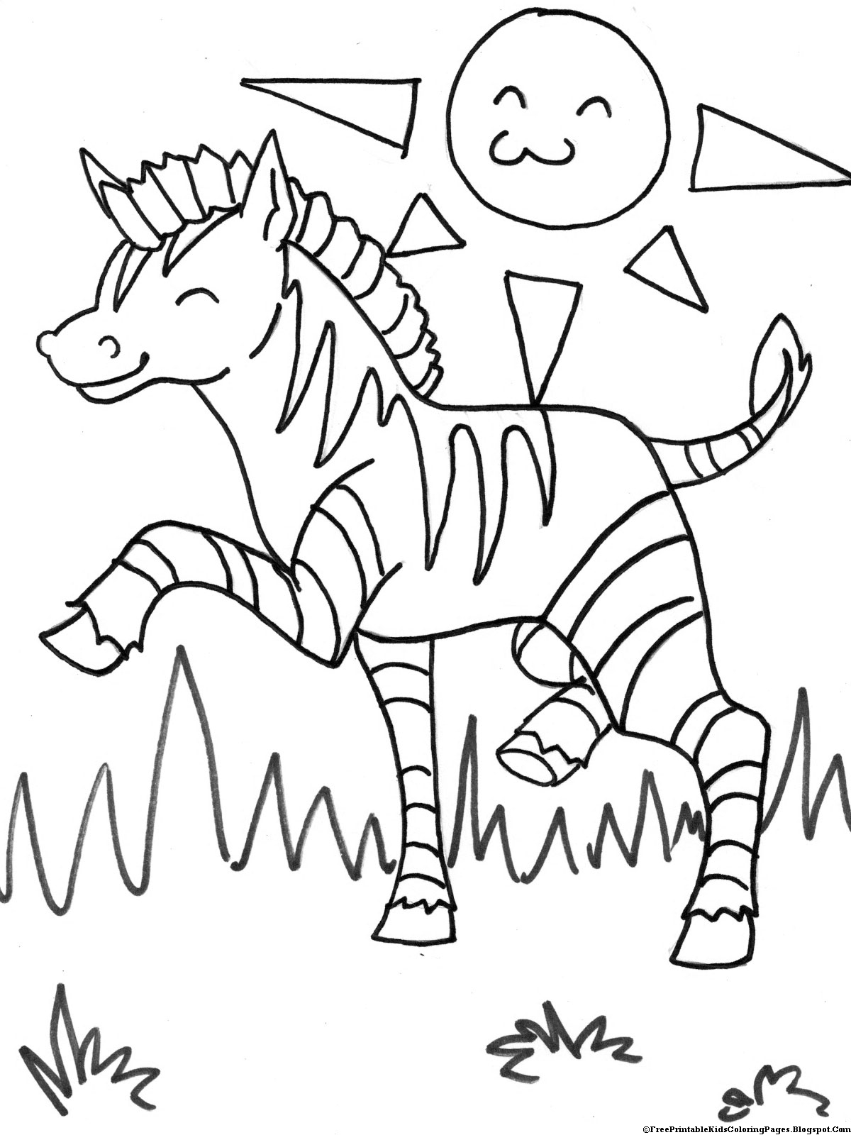 Coloring page: Zebra (Animals) #12975 - Free Printable Coloring Pages
