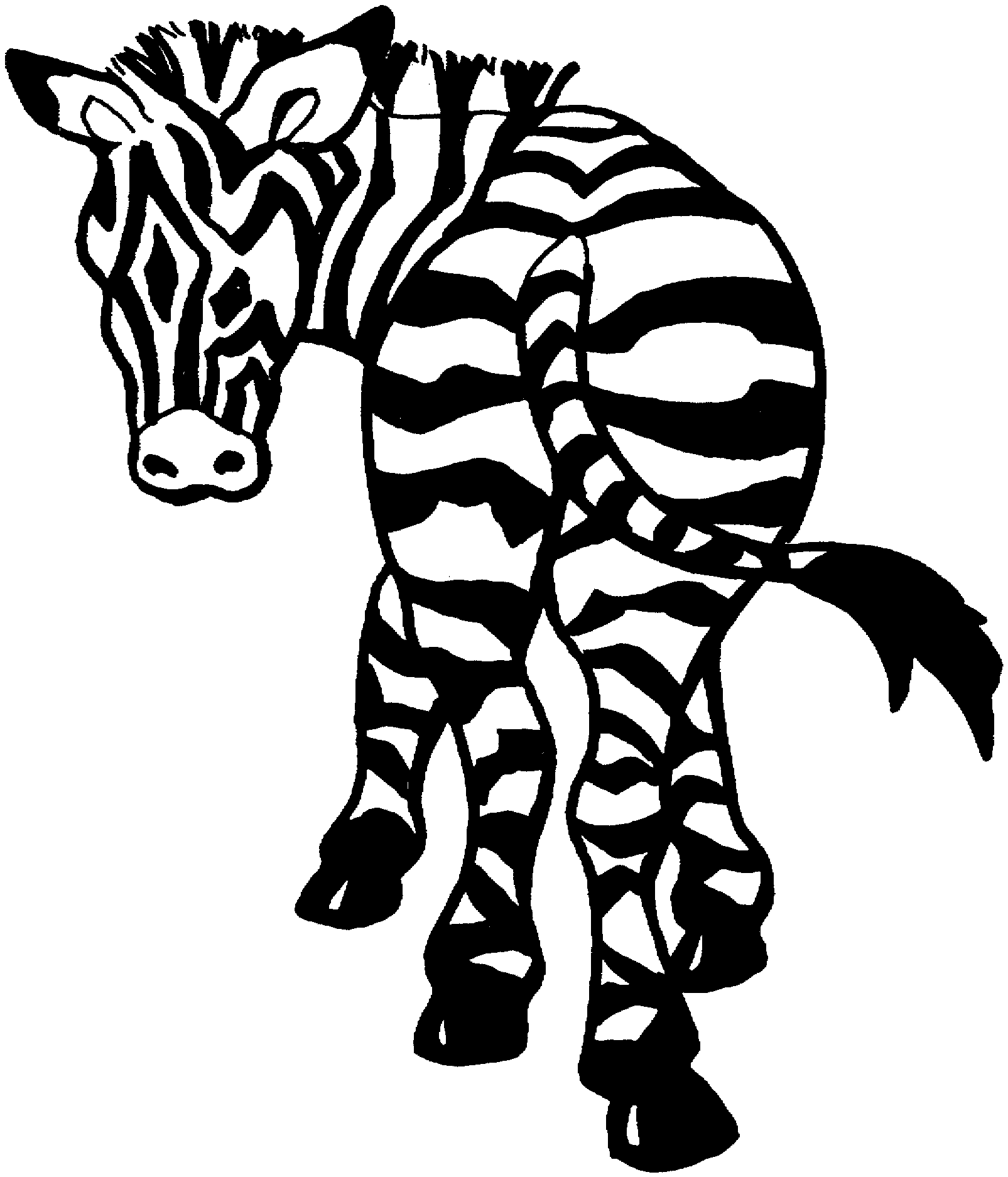 Coloring page: Zebra (Animals) #13078 - Free Printable Coloring Pages