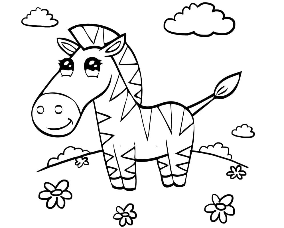 Free printable Zebra coloring page #197172 from Animals collection
