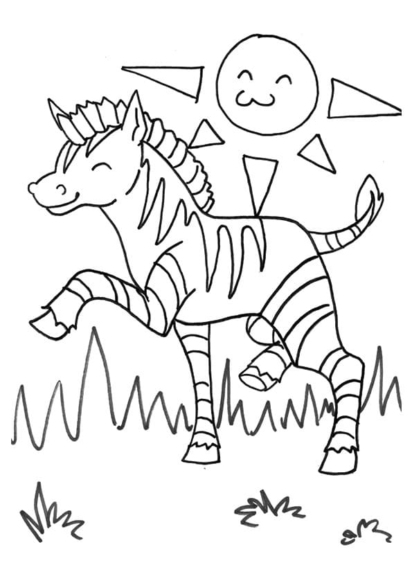 Free printable Zebra coloring page #197186 from Animals collection