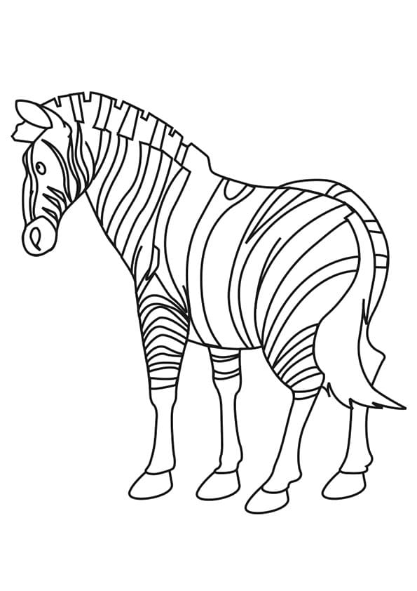 Free printable Zebra coloring page #197189 from Animals collection