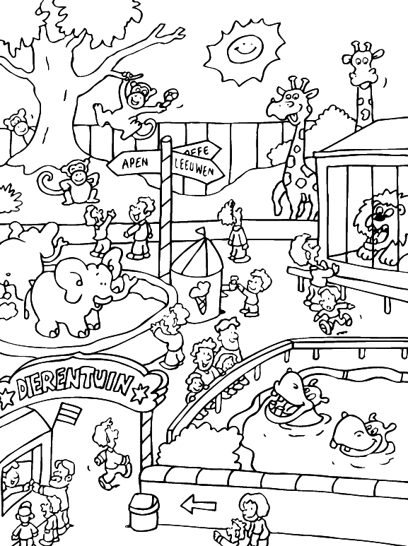 Drawing Zoo 12637 Animals Printable Coloring Pages