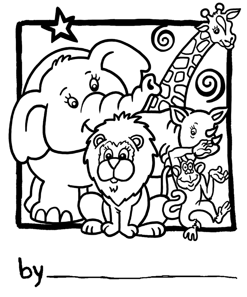 Drawings Zoo (Animals) – Printable coloring pages