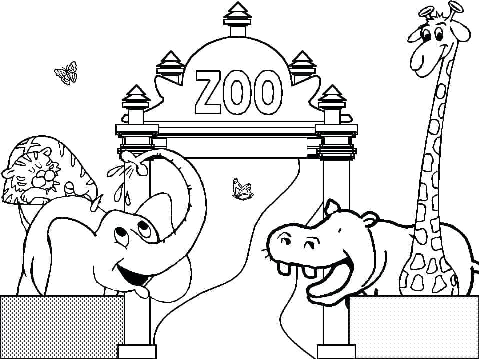 Free printable Zoo coloring page #201718 from Animals collection