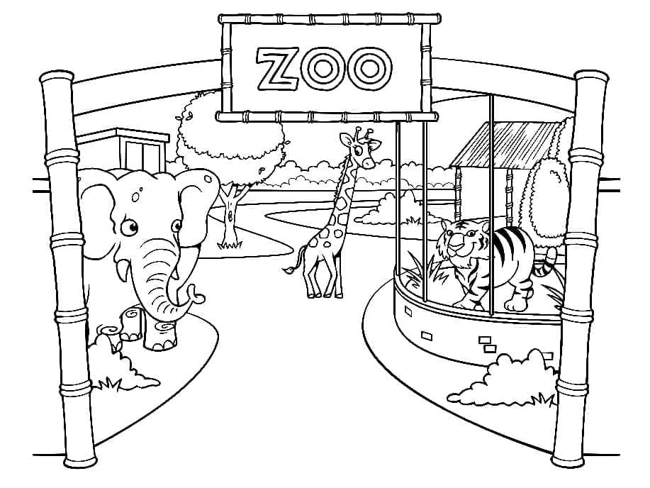 Free printable Zoo coloring page #201728 from Animals collection